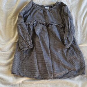 Old Navy Kids Black and White Gingham Dress
